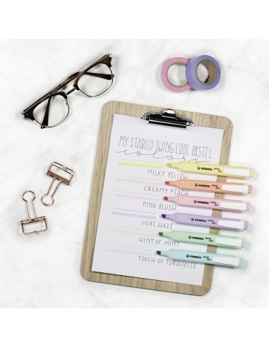 swing cool Pastel marcador 4 pieza(s) Punta de cincel Azul, Verde, Rosa, Púrpura