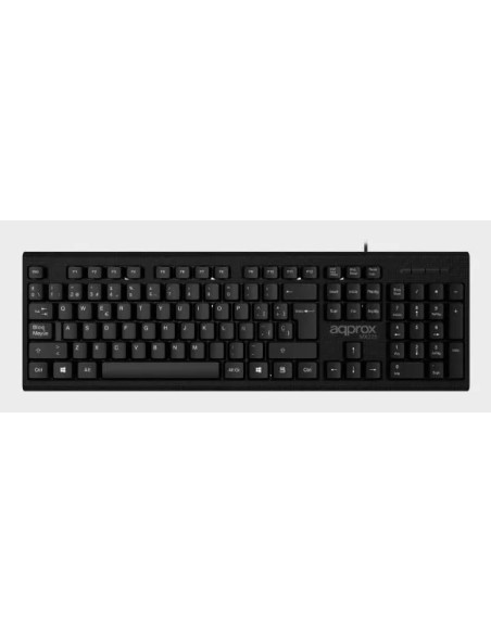 APPMX225 teclado Hogar USB QWERTY Negro APPMX225 teclado Hogar USB QWERTY Negro