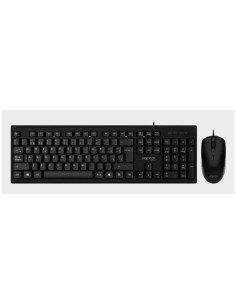 APPMX225 teclado Ratón incluido Hogar USB QWERTY Negro