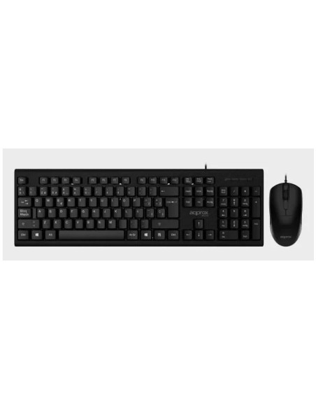 APPMX225 teclado Ratón incluido Hogar USB QWERTY Negro APPMX225 teclado Ratón incluido Hogar USB QWERTY Negro