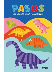 Pasos de dinosaurios de colores