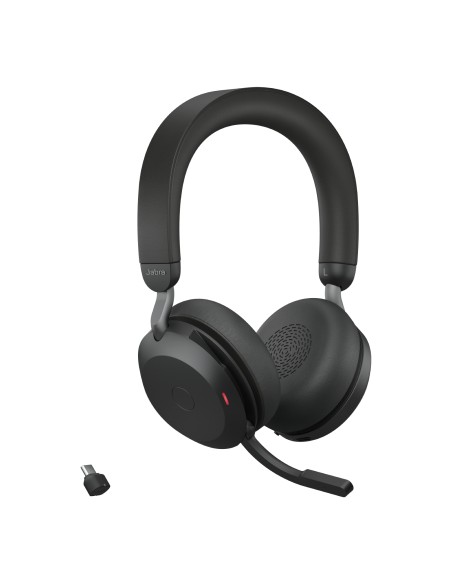 Evolve2 75 Auriculares Inalámbrico y alámbrico Diadema Oficina/Centro de llamadas USB Tipo C Bluetooth Negro
