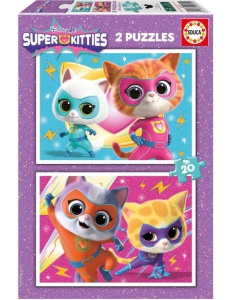 PUZZLE 2X20 PIEZAS SUPER KITTIES