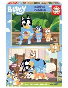 PUZZLE 2X16 PIEZAS BLUEY MADERA