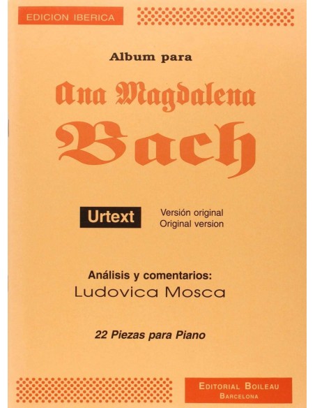Album para Ana Magdalena Bach urtext