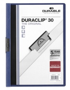 Pack 25 Unid. Duraclip 30 archivador Azul, Transparente PVC 220007