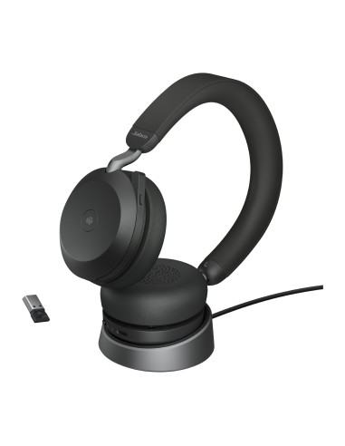 Evolve2 75 Auriculares Inalámbrico Diadema Oficina/Centro de llamadas Bluetooth Base de carga Negro