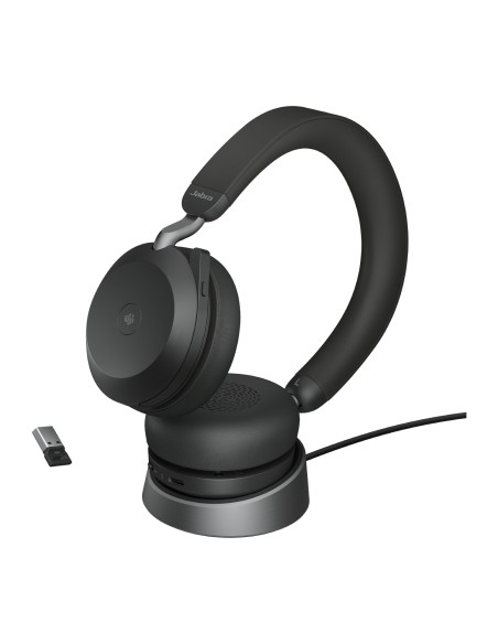 Evolve2 75 Auriculares Inalámbrico Diadema Oficina/Centro de llamadas Bluetooth Base de carga Negro