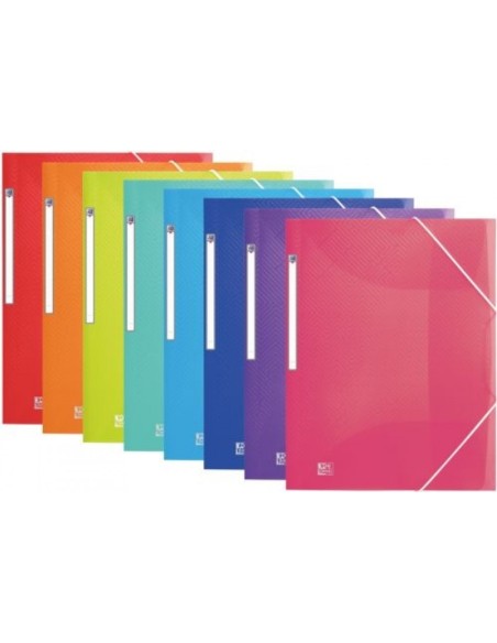 Paq 10 carpeta plastico A4 gomas y solapas colores surtidos serie Urban