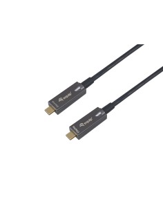 119461 Cable óptico activo USB-C a C, M/M, 5,0m, PD 60W, 4K/60Hz, 10Gbps, Vídeo+Datos+PD
