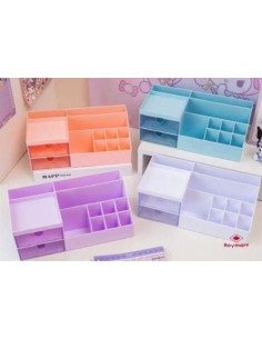 ORGANIZADOR SOBREMESA HORIZONTAL 2 CAJONES 4 COLORES SURTIDOS