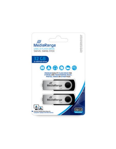 MR911-2 unidad flash USB 32 GB USB tipo A 2.0 Negro, Plata