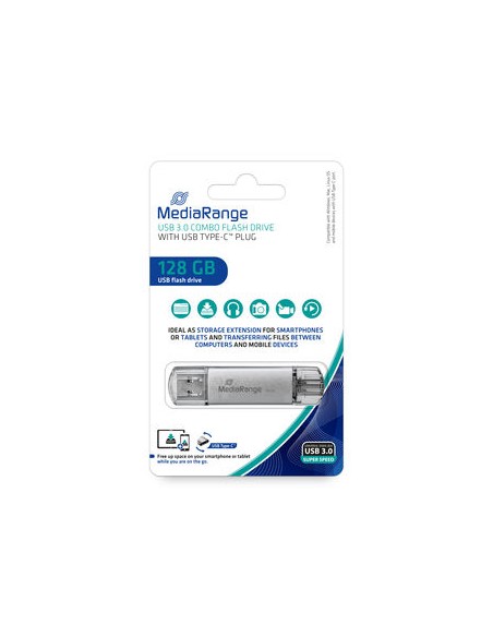 MR938 unidad flash USB 128 GB USB Type-A / USB Type-C 3.2 Gen 1 (3.1 Gen 1) Plata