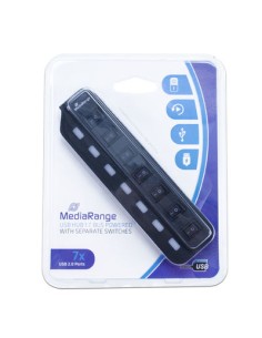 MRCS504 hub de interfaz 480 Mbit/s Negro