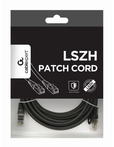 PP6A-LSZHCU-BK-5M cable de red Negro Cat6a S/FTP (S-STP)