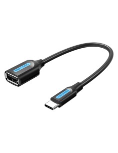 Conversor CCSBB/ USB Tipo-C Macho - USB Hembra/ 15cm/ Negro