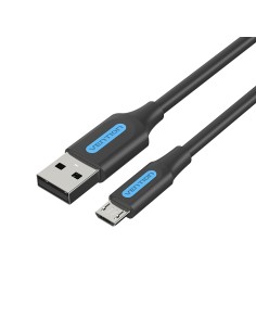 Cable USB 2.0 3A COLBF/ USB Macho - MicroUSB Macho/ 1m/ Negro