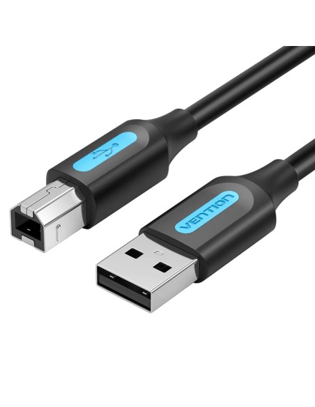 Cable USB 2.0 Impresora COQBG/ USB Tipo-B Macho - USB Macho/ 1.5m/ Negro