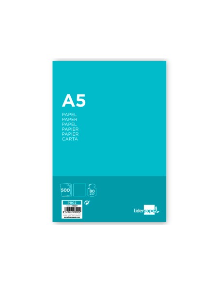 PB02 papel para impresora de inyección de tinta A5 (148x210 mm) Alise 500 hojas Blanco