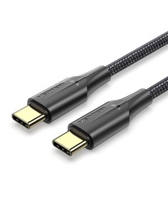 Cable USB 2.0 Tipo-C 3A TAUBF/ USB Tipo-C Macho - USB Tipo-C Macho/ 1m/ Negro