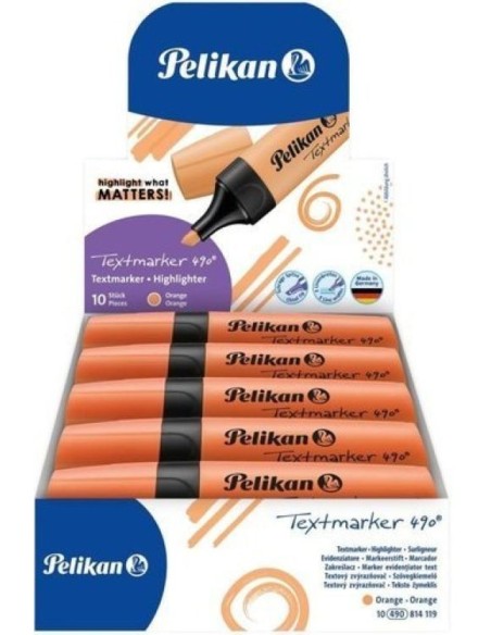 C 10 marcador fluorescente textmarker 490 naranja