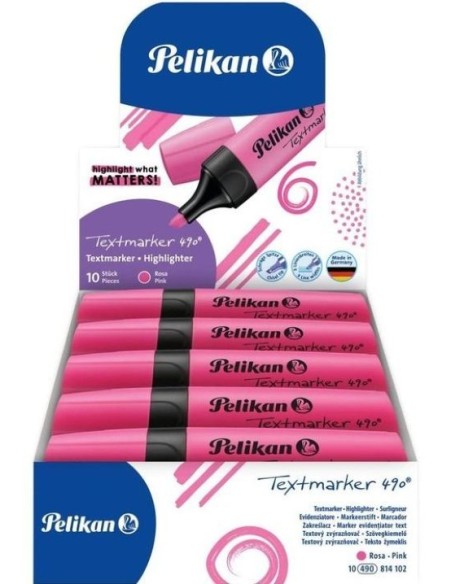 C 10 marcador fluorescente textmarker 490 rosa