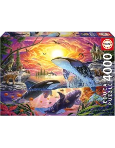 PUZZLE 4000 PIEZAS ORCAS Y LOBO