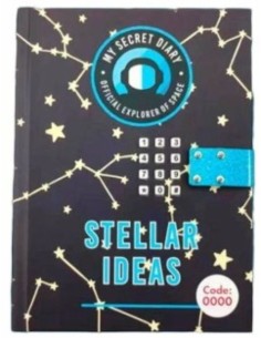 DIARIO CON CLAVE ELECTRONICA STELLAR IDEAS GALAXY