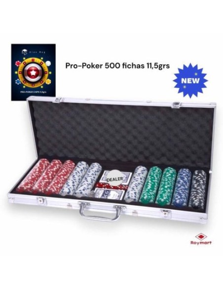 MALETA ALUMINIO JUEGO POKER 500 FICHAS