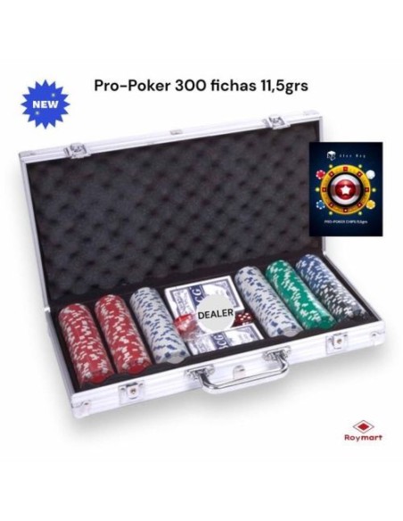 MALETA ALUMINIO JUEGO POKER 300 FICHAS