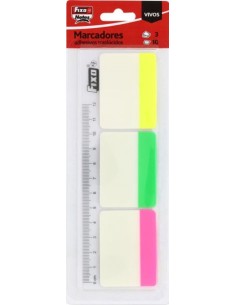 Blister marcadores autoadhesivos translucidos 38x50 con regla