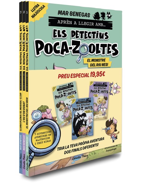 Pack Apren a llegir amb Els detectius Poca zooltes 12 i 3 En lletra MAJUS
