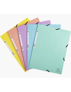 55560E carpeta Cartón prensado Colores surtidos, Azul, Coral, Verde, Mauve, Amarillo A4