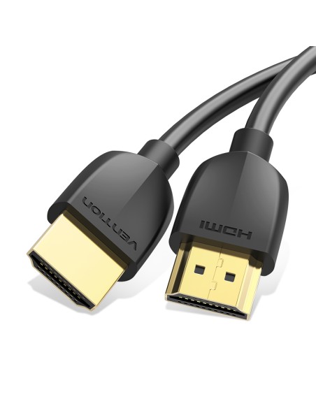 Cable HDMI 2.0 4K Portatil AAIBH/ HDMI Macho - HDMI Macho/ 2m/ Negro