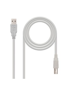 CABLE USB 2.0 IMPRESORA, TIPO A/M-B/M, BEIGE, 1.8 M
