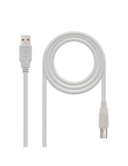 CABLE USB 2.0 IMPRESORA, TIPO A/M-B/M, BEIGE, 1.8 M