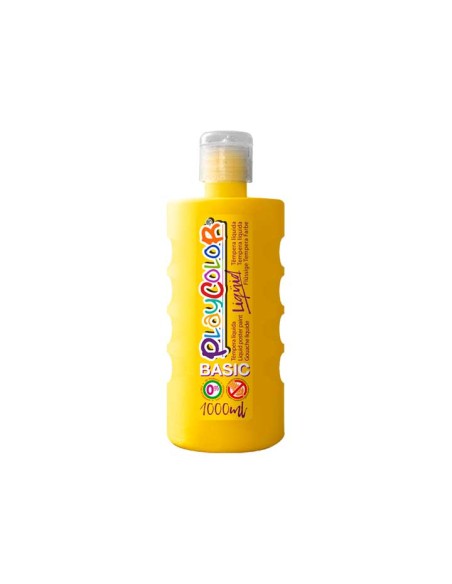 BOTE ERG. TEMPERA LIQ. PLAYCOLOR 1000ML AMARILLO 19491 - 1 unidad