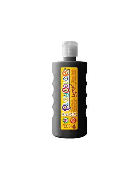 BOTE ERG. TEMPERA LIQ. PLAYCOLOR 1000ML NEGRO 19601 - 1 unidad