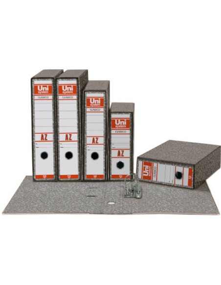 CAJA PARA ARCHIVADOR FOLIO CLASICO COLOR GRIS UNISYSTEM CLASICO 7450071 7450071 - 1 unidad