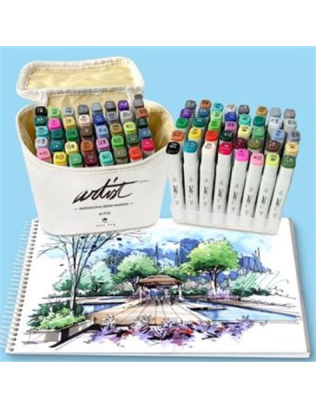 ESTUCHE 40 ROTULADORES PROFESSIONAL BRUSH DOBLE PUNTA