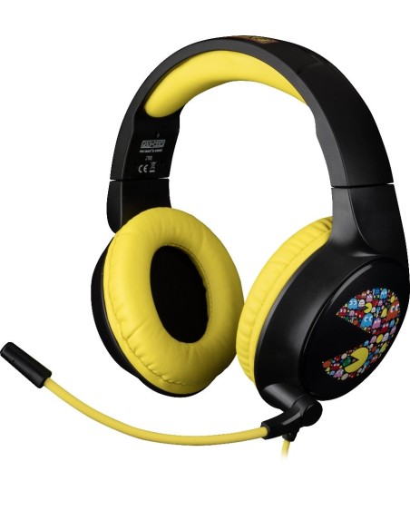 PacMan Auriculares Alámbrico Diadema Juego USB tipo A Negro, Amarillo