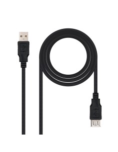 CABLE USB 2.0, TIPO A/M-A/H, NEGRO, 1.0 M