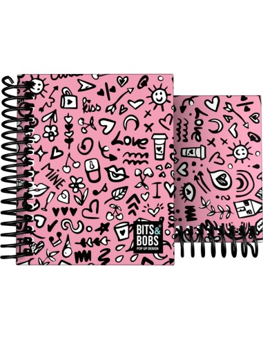 CUADERNO FORRADO A7 C5MM BampB I LOVE YOU 105x14x16cm