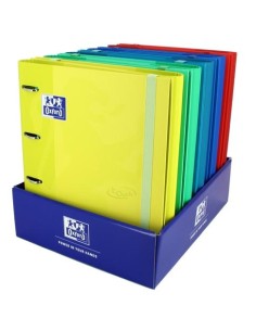 OXFORD CARPETA ANILLAS 4X35 EUROPEANBINDER TOUCH A4+ C/RECAMBIO 100 HOJAS 90GR 5X5 SURTIDOS -10U-