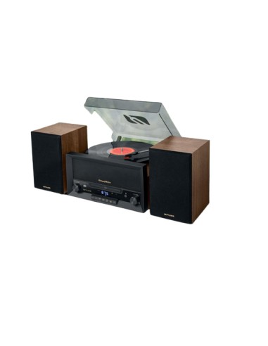 MT-120 MB Minicadena de música para uso doméstico Negro, Transparente, Madera Manual