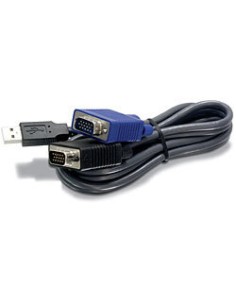 1.8m USB/VGA cable para video, teclado y ratón (kvm) Negro 1,8 m