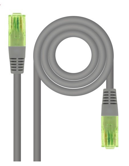 Cable de Red Latiguillo RJ45 CAT.6 UTP AWG26 CCA, Gris, 25 cm