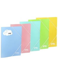 CARPETA SOLAPAS SOFT POLIPROPILENO C/ETIQUETA Y GOMA TURQUESA CARCHIVO 20160117 20160117 - Paquete 5 unidades