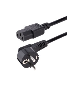 Cable de 1m (3 pies) de Alimentación para Ordenador, 18AWG, UE Schuko a C13, 250V 10A, Cable de Corriente, Cable de Fuente de Al