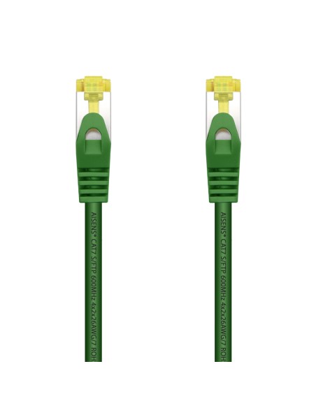 Cable De Red Latiguillo RJ45 LSZH Cat.7 600 MHz S/FTP PIMF AWG26, Verde, 2.0 m